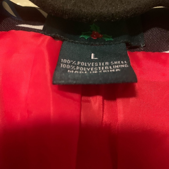 Christmas Blazer Sport Coat Jacket Lightbulbs Christmas Party Size L - Picture 5 of 6